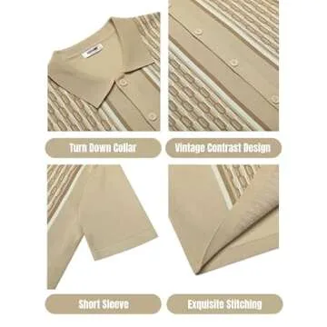 COOFANDY Men's Summer Knit Polo & Shorts Set – Casual Style