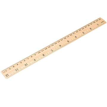 30 Pack Wooden Rulers Student Rulers Wood School Rulers Measuring Ruler Office Rulers,2 Scale, 30 cm and 12 Inch