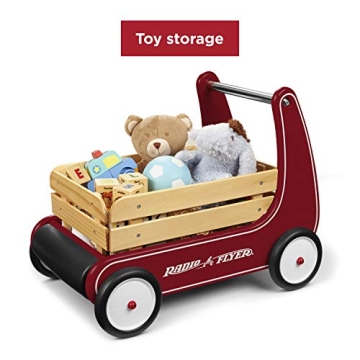 Radio Flyer Classic Walker Wagon, Wooden Toddler Toy
