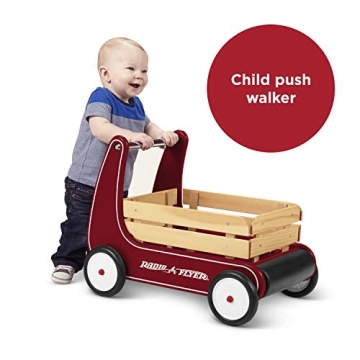 Radio Flyer Classic Walker Wagon, Wooden Toddler Toy