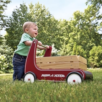 Radio Flyer Classic Walker Wagon, Wooden Toddler Toy