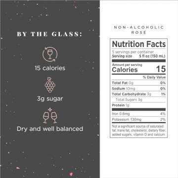 Joyus Non-Alcoholic Rose´ Wine, Award Winning Best In Class Dealcoholized Wine, Light & Refreshing, Low Sugar & Low Calorie, 750 ml (1 Bottle)