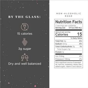 Joyus Non-Alcoholic Rose´ Wine, Award Winning Best In Class Dealcoholized Wine, Light & Refreshing, Low Sugar & Low Calorie, 750 ml (1 Bottle)