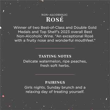 Joyus Non-Alcoholic Rose´ Wine, Award Winning Best In Class Dealcoholized Wine, Light & Refreshing, Low Sugar & Low Calorie, 750 ml (1 Bottle)