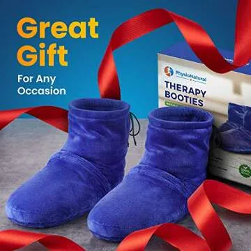 Microwaveable Booties and Feet Warmers - Deep-penetrating heat for relieving foot stiffness, sore muscles and joints, Achilles tendinitis, plantar fasciitis, stress fractures, and circulatory problems