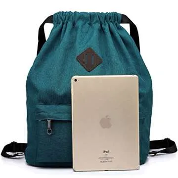 KAUKKO Drawstring Sports Backpack for Gym and Travel