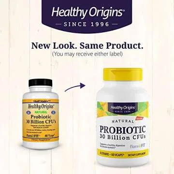 Healthy Origins Probiotic 30 Billion CFUs - Shelf Stable Probiotics for Women and Men - Supports Gut Health - Probiotics for Digestive Health - 60 Veggie Capsules
