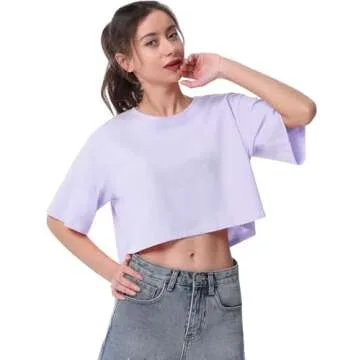 Xelky Women’s 4 Pack Crop Tops: Soft Casual Workout Tees