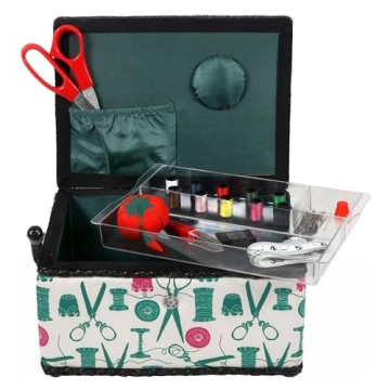 Vintage Sewing Notions Kit with Removable Tray