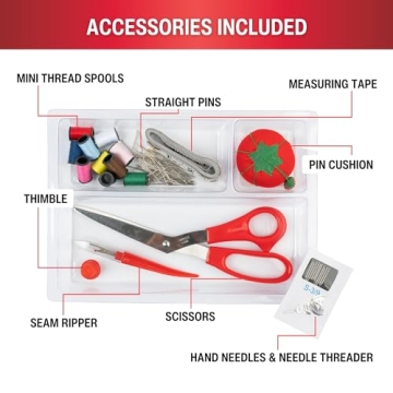 Vintage Sewing Notions Kit with Removable Tray