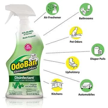 OdoBan Ready-to-Use Disinfectant and Odor Eliminator, Set of 2, 32 oz Spray and 1 Gallon Concentrate, Original Eucalyptus Scent