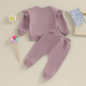 Kupretty Baby Girl Fall Winter Outfit Set for Toddlers