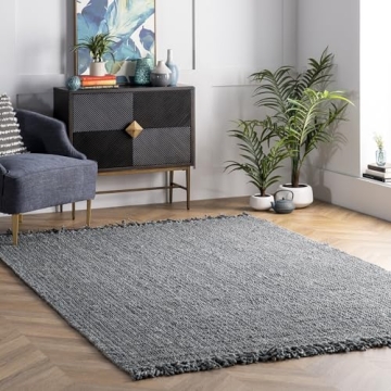 nuLOOM 3x5 Daniela Jute Tassel Hand Woven Area Rug - Eco-Friendly Natural Fiber Elegance for Every R...