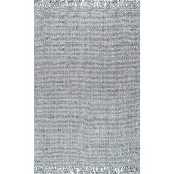 nuLOOM 3x5 Jute Tassel Rug for Farmhouse Style