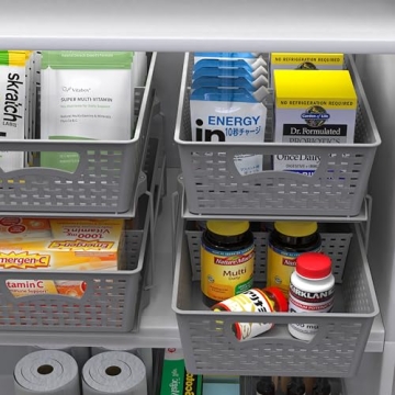 Simple Houseware 2 Tier Bathroom Organizer Grey - Easy Access Storage