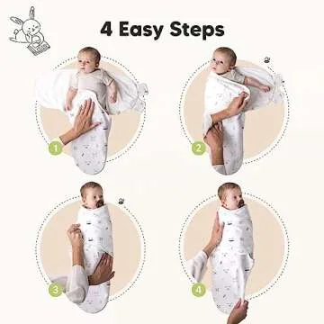 KeaBabies Organic Baby Swaddle Sacks for Newborns