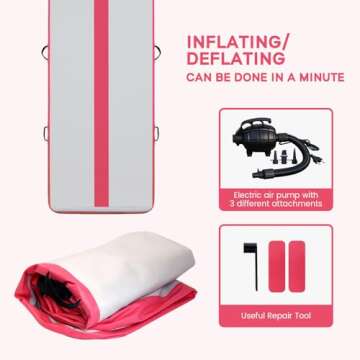 FunWater 10ft Inflatable Gymnastics Mat for Training