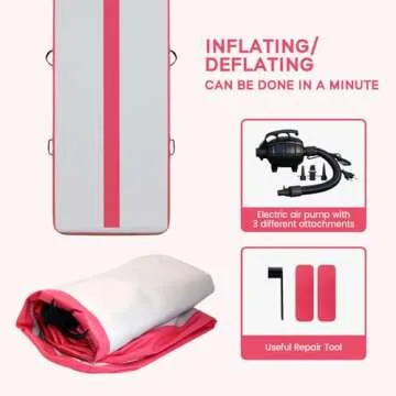 FunWater 10ft Inflatable Gymnastics Mat for Training