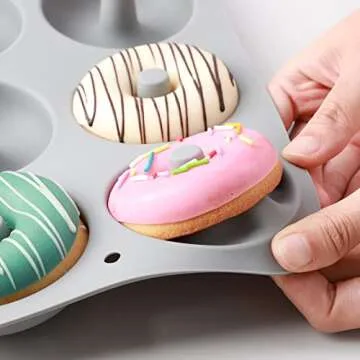 Aichoof Silicone Donut Mold Set for Perfect Donuts