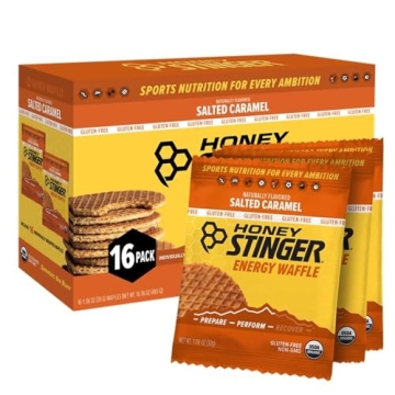 Honey Stinger Organic Gluten Free Salted Caramel Waffle | Energy Stroopwafel for Exercise, Endurance...
