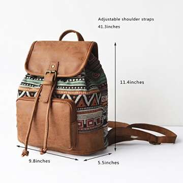 Lily Queen Stylish Small Backpack Purse for Women Green