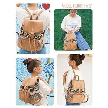 Lily Queen Stylish Small Backpack Purse for Women Green