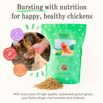 Grubblies - Black Soldier Fly Larvae for Chickens - Chicken Treats Grown in The US and Canada - for Strong Eggshells and Healthy Feathers - Grubblies Hometown Harvest 5LB