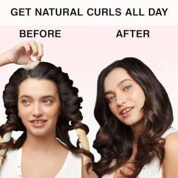 Kitsch Holiday Hair Hero XL Satin Heatless Styling & Flat Lay Claw - Heatless Curls & Waves, Extra Large Curling Rods, Satin Scrunchies & Claw Clip for Hair Protection & Comfort - 4 pcs set, Aura