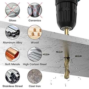 LETON 5/32" M35 Cobalt Drill Bits for Precision Drilling