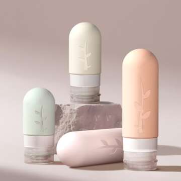 DEPOZA 16 Pack Travel Bottles Set - TSA Approved Leak Proof Silicone Squeezable Containers for Toile...