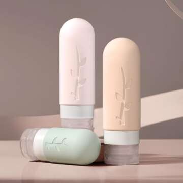 DEPOZA 16 Pack Travel Bottles Set - TSA Approved Leak Proof Silicone Squeezable Containers for Toiletries, Conditioner, Shampoo, Lotion & Body Wash Accessories (16 pcs/P1 Pack)