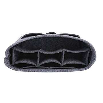 ZTUJO Purse Organizer Insert, Felt Bag Organizer For Handbag Purse Organizer,13 Colors, 6 Size (Large,Grey)