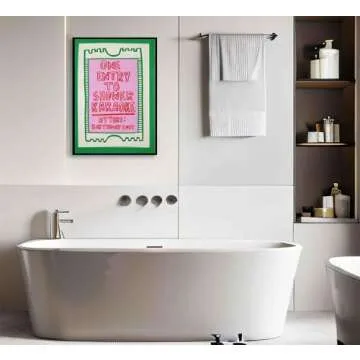 EVPYXFUT Funny Bathroom wall art Aesthetics art Poster One Entry to Shower Karaoke Print Canvas Cart...