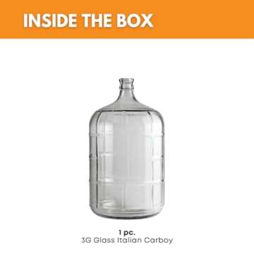 FastRack 3 Gallon Glass Carboy | Premium Italian Glass for Home Brewing