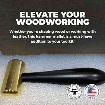 DFM 12-Sided Brass Chisel Hammer, Precision CNC Machined Mallet