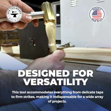 DFM 12-Sided Brass Chisel Hammer, Precision CNC Machined Mallet