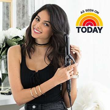 xtava 5-in-1 Professional Curling Iron and Wand Set - 0.3 to 1.25 Inch Interchangeable Ceramic Barrel Wand Curling Iron - Dual Voltage Hair Curler Set for All Hair Types with Glove and Travel Case