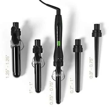 Xtava 5-in-1 Curling Iron Set for All Hair Types