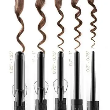 Xtava 5-in-1 Curling Iron Set for All Hair Types