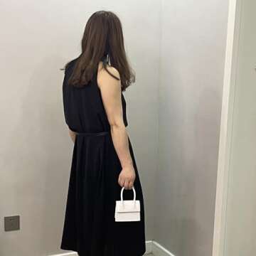 Cute Purse Mini Crossbody Bags for Women Top Handle Clutch Handbag (White)