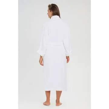 MONARCH Unisex Terry Bathrobe - 100% Lux Combed Cotton, 16 oz Loop Terry Shawl Collar Robe, Five-Star Hotel Choice (Large, Non-Hooded)