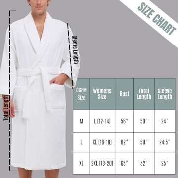 MONARCH Unisex Terry Bathrobe - 100% Lux Combed Cotton, 16 oz Loop Terry Shawl Collar Robe, Five-Star Hotel Choice (Large, Non-Hooded)