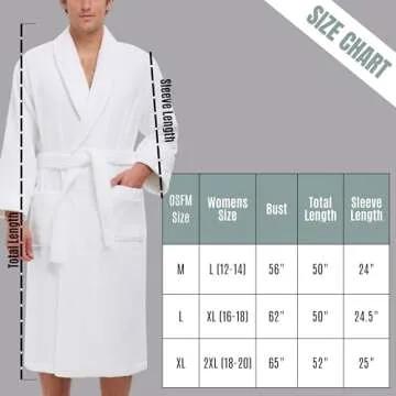 MONARCH Unisex Terry Bathrobe - 100% Lux Combed Cotton, 16 oz Loop Terry Shawl Collar Robe, Five-Star Hotel Choice (Large, Non-Hooded)