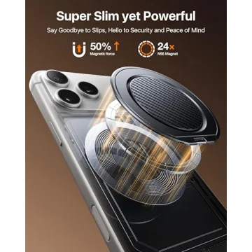 andobil Ultra-Thin Magnetic Phone Grip for iPhone 17 16 Pro Max