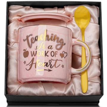 Cute 14oz Pink Coffee Mug - Teacher Appreciation Gifts