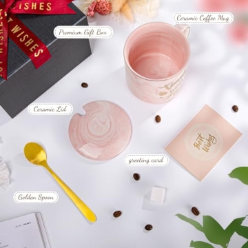 Cute 14oz Pink Coffee Mug - Teacher Appreciation Gifts