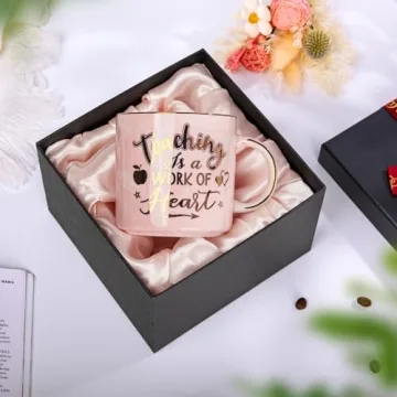 Cute 14oz Pink Coffee Mug - Teacher Appreciation Gifts