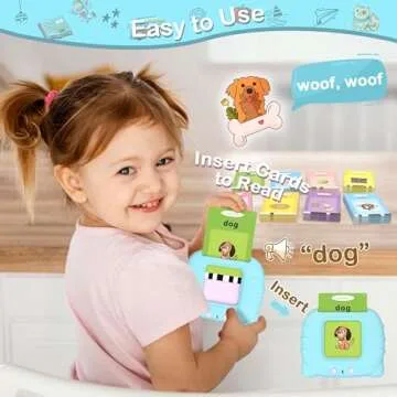 Talking Flash Cards for Toddlers 1-3, Educational Toddler Toys for Boys Girls Age 1 2 3 4 5, Montess...