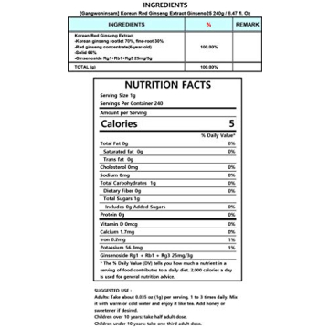 Gangwoninsam Korean Red Ginseng Extract for Wellness Boost