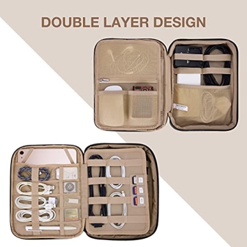 BAGSMART Travel Cable Bag, Large Capacity Electronic Organizer